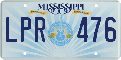 MS license plate LPR476