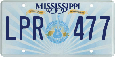 MS license plate LPR477