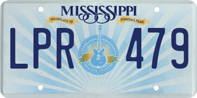 MS license plate LPR479