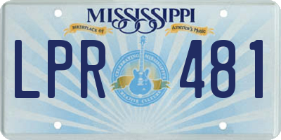 MS license plate LPR481