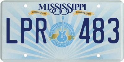 MS license plate LPR483