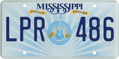 MS license plate LPR486