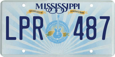 MS license plate LPR487