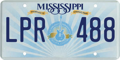 MS license plate LPR488