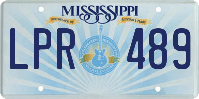MS license plate LPR489