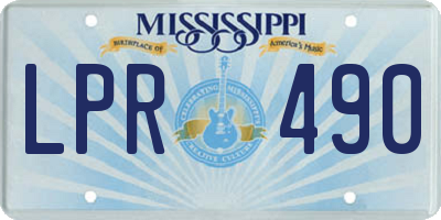 MS license plate LPR490
