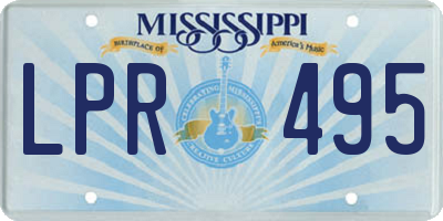 MS license plate LPR495