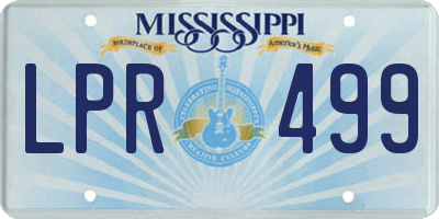 MS license plate LPR499