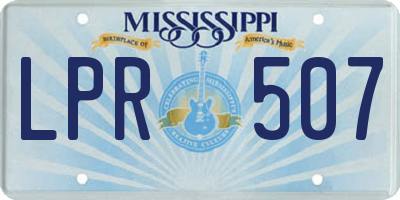 MS license plate LPR507