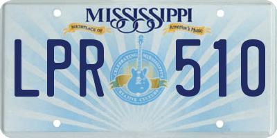 MS license plate LPR510