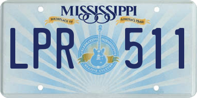 MS license plate LPR511