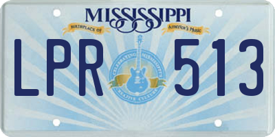 MS license plate LPR513