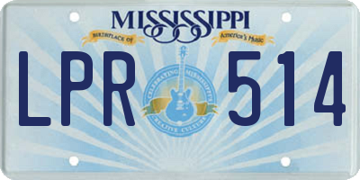 MS license plate LPR514