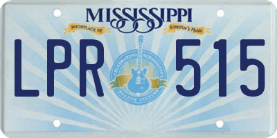 MS license plate LPR515
