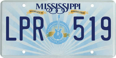 MS license plate LPR519