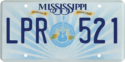 MS license plate LPR521
