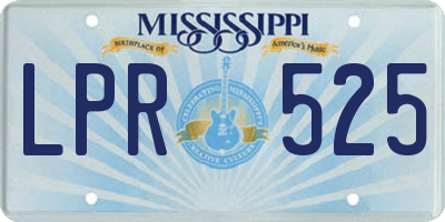 MS license plate LPR525