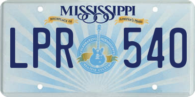 MS license plate LPR540