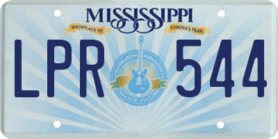 MS license plate LPR544