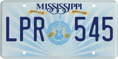 MS license plate LPR545