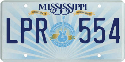 MS license plate LPR554