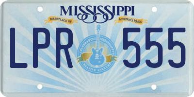 MS license plate LPR555