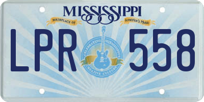 MS license plate LPR558