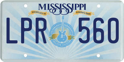 MS license plate LPR560