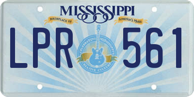 MS license plate LPR561
