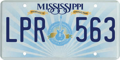 MS license plate LPR563
