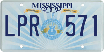 MS license plate LPR571