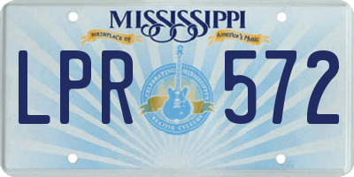 MS license plate LPR572