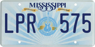 MS license plate LPR575