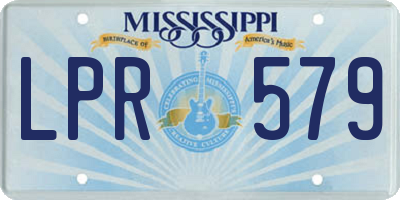 MS license plate LPR579