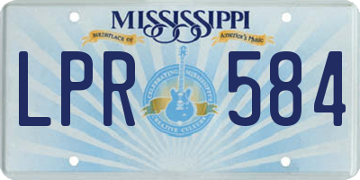 MS license plate LPR584