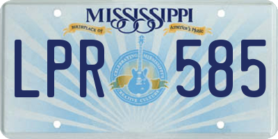 MS license plate LPR585