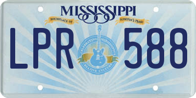 MS license plate LPR588