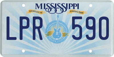 MS license plate LPR590
