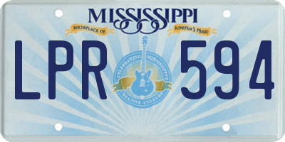 MS license plate LPR594