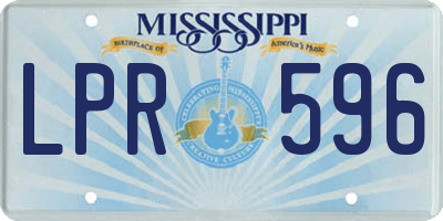MS license plate LPR596