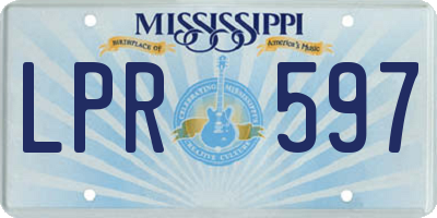 MS license plate LPR597