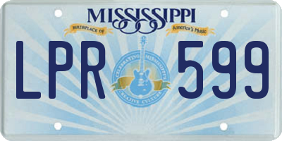 MS license plate LPR599