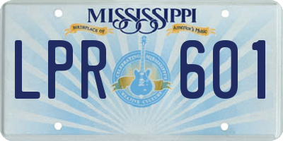MS license plate LPR601
