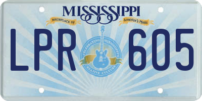 MS license plate LPR605