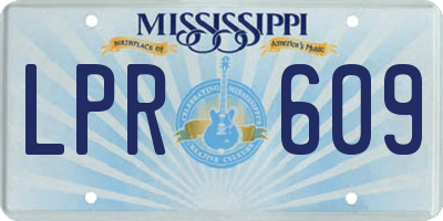 MS license plate LPR609