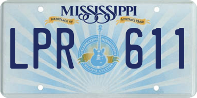 MS license plate LPR611