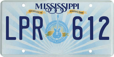 MS license plate LPR612