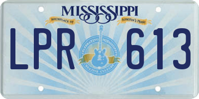 MS license plate LPR613