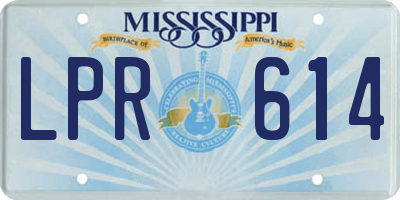 MS license plate LPR614