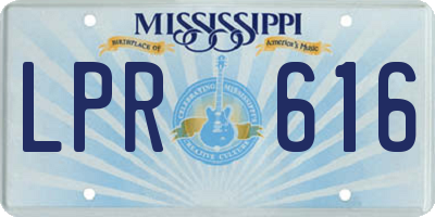 MS license plate LPR616